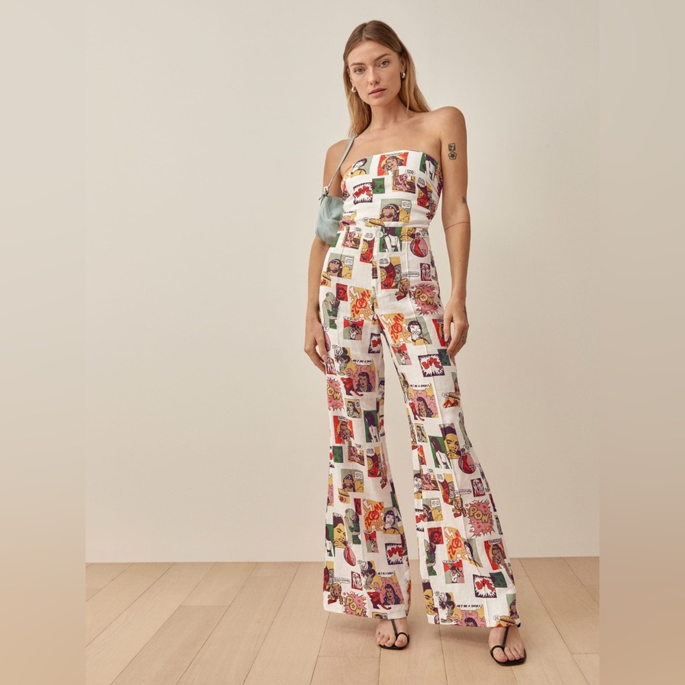 Reformation Silvie Linen Pant in Comic Book